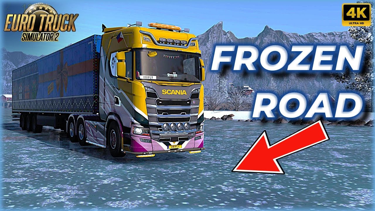 Ice and Frozen Lake Road | ETS2 Snow Winterland map | Christmas Event 2025