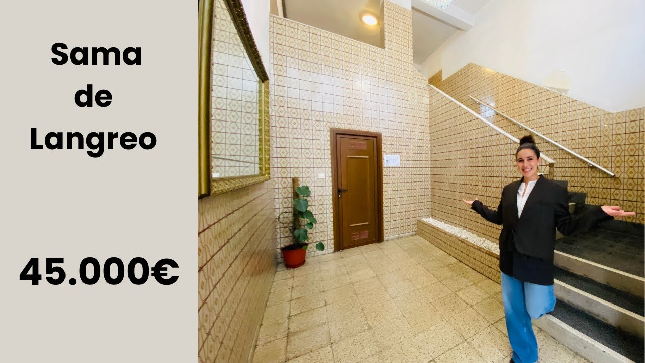 PISO EN VENTA EN SAMA DE LANGREO, ASTURIAS, CON DOS DORMITORIOS, EXTERIOR Y LUMINOSO *45.000€*