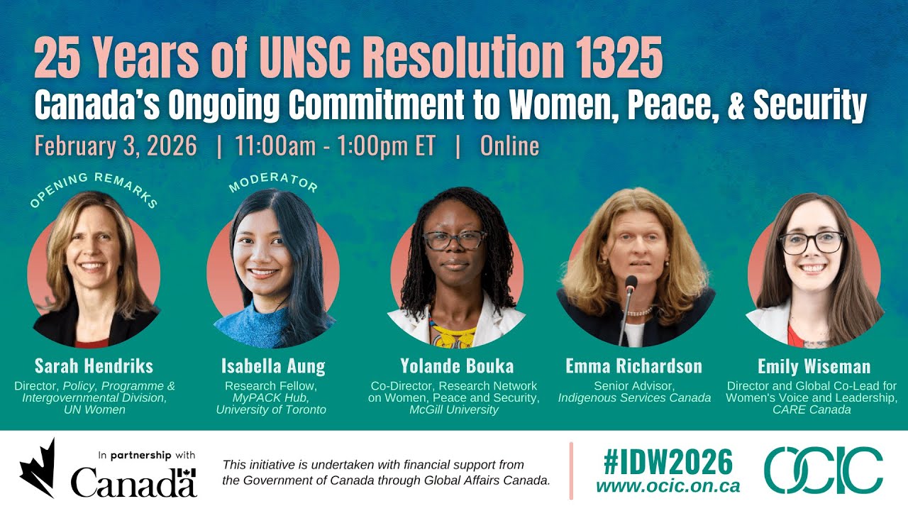 IDW2026 Women, Peace & Security Panel: 25 Years of UNSC Resolution 1325