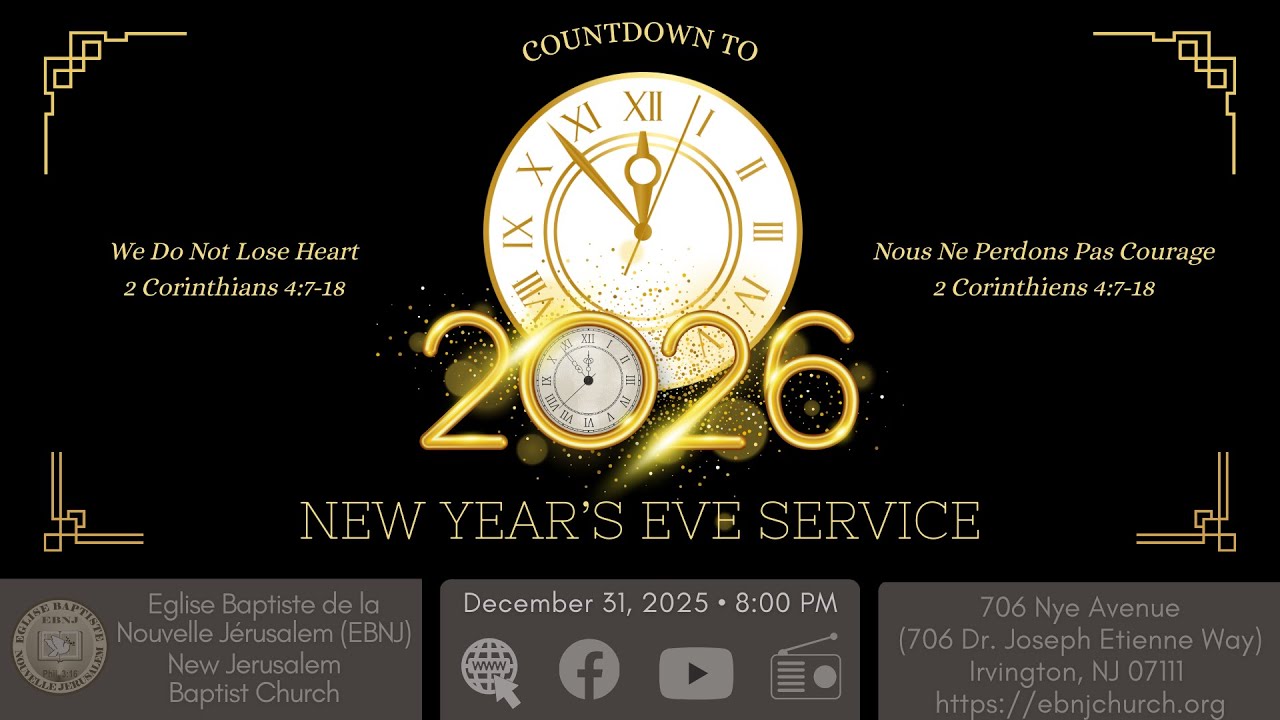 New Year’s Eve Service | EBNJ Church | December 31, 2025 @ 8:00PM
