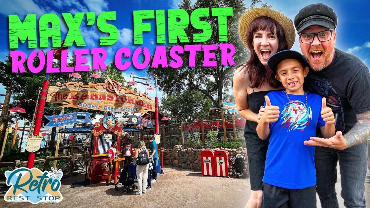 Max Rides His First Rollercoaster | Goofy’s The Barnstormer At Walt Disney World