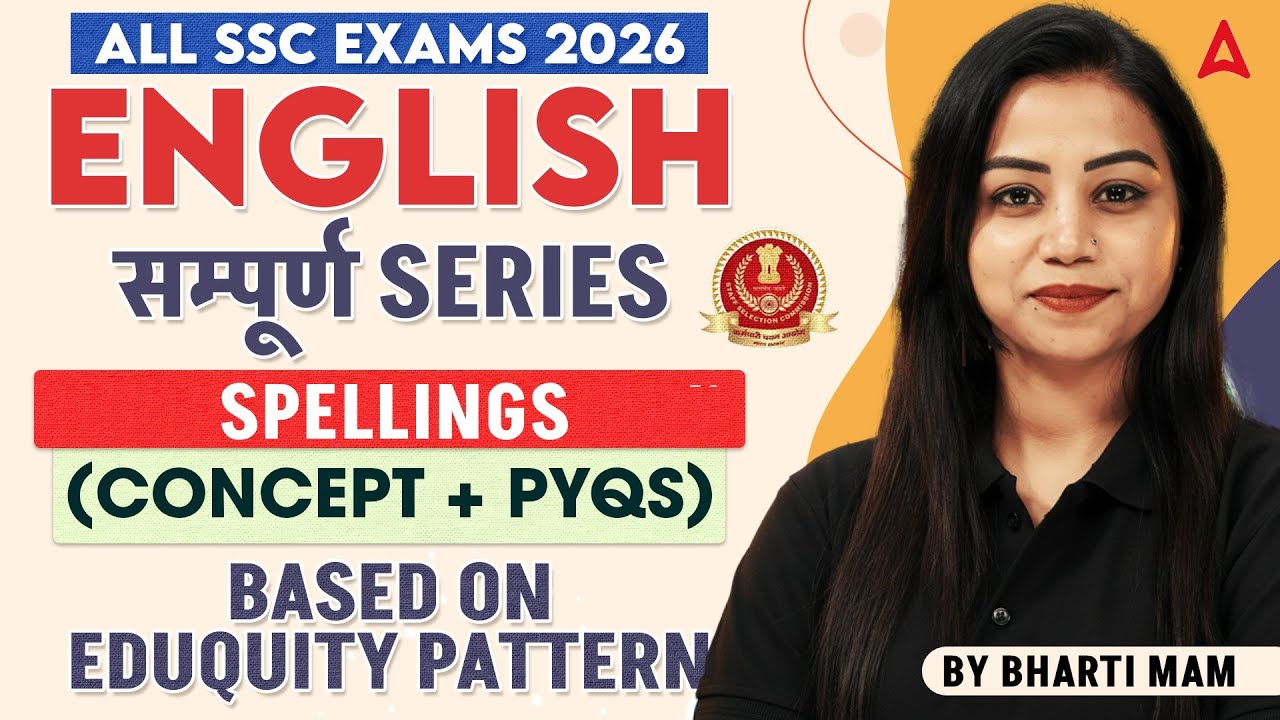 SSC English Classes 2026 | English Concept + PYQs | SSC CGL/CHSL/CPO English By Bharti Mam