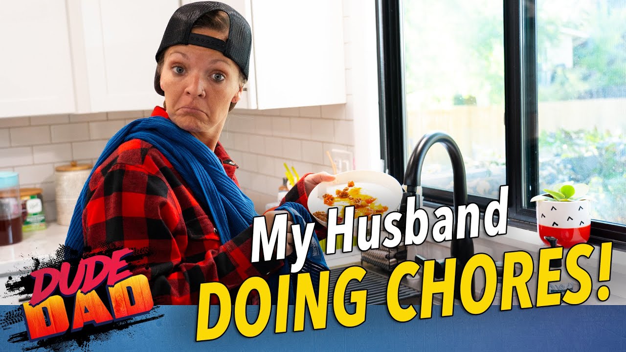 My husband doing chores!