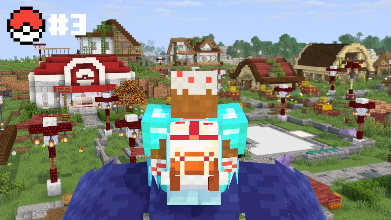 Finder en POKEMON village! - Minecraft Pokemon #3