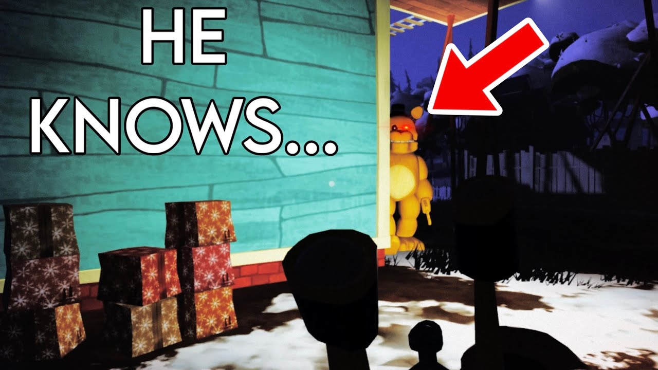 Fredbear Hello Neighbor Act 3 Roblox… I Trolled Him Until He Went Psycho 💀