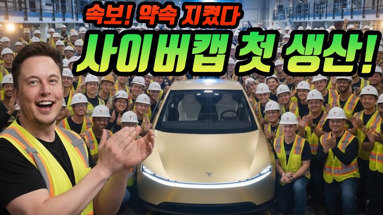 속보! 사이버캡 양산 유닛 최초 공개! 일론 머스크 