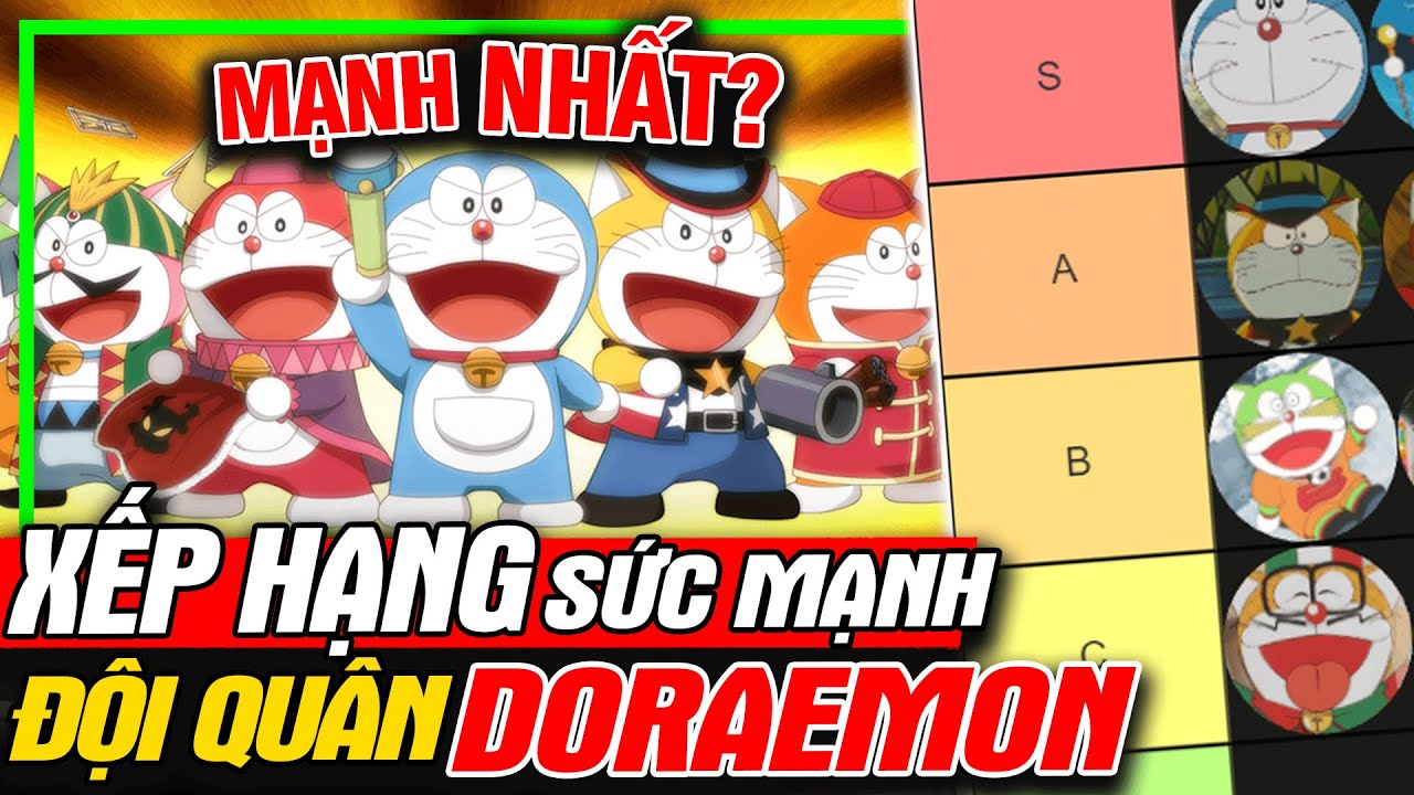 DORAEMON: Xếp Hạng Sức Mạnh Đội Quân Doraemon - Ai Mạnh Nhất? | meXINE