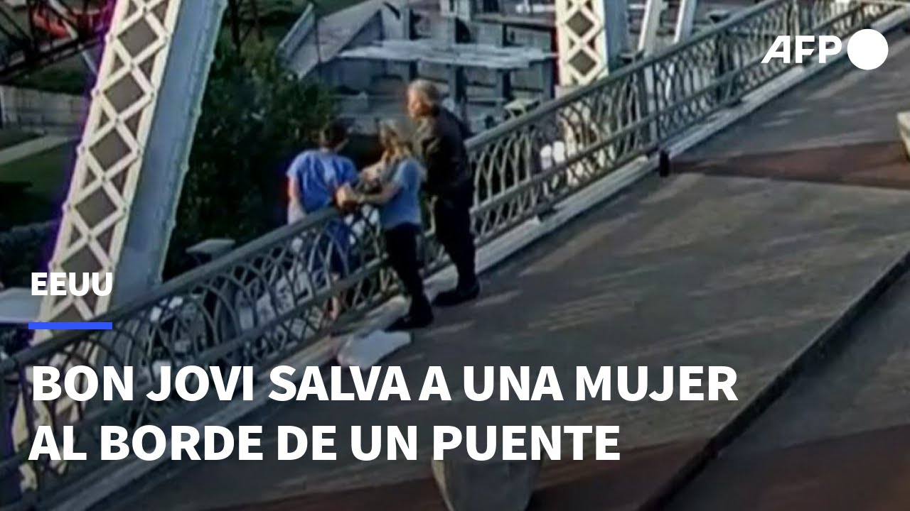 Bon Jovi salva a una mujer al borde de un puente en EEUU | AFP