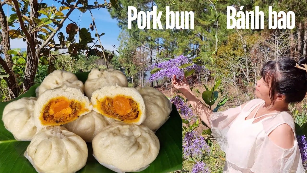Mai huong Food | Pork buns recipe I Cách làm bánh bao nhân thịt heo
