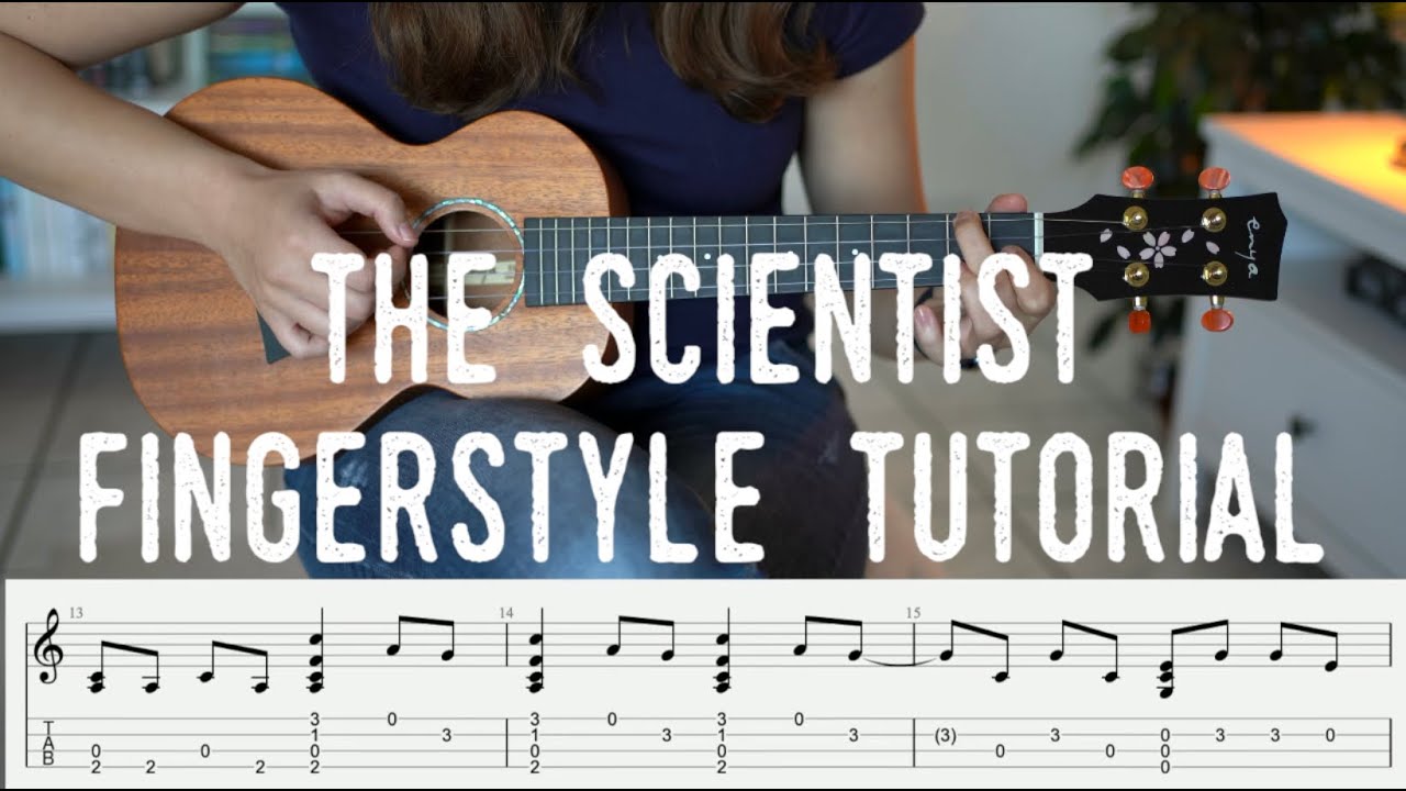 Fingerstyle Ukulele Tutorial - The Scientist - Coldplay (tabs on screen)