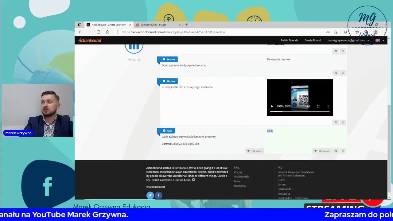 Actionbound - lekcje w terenie z TIK