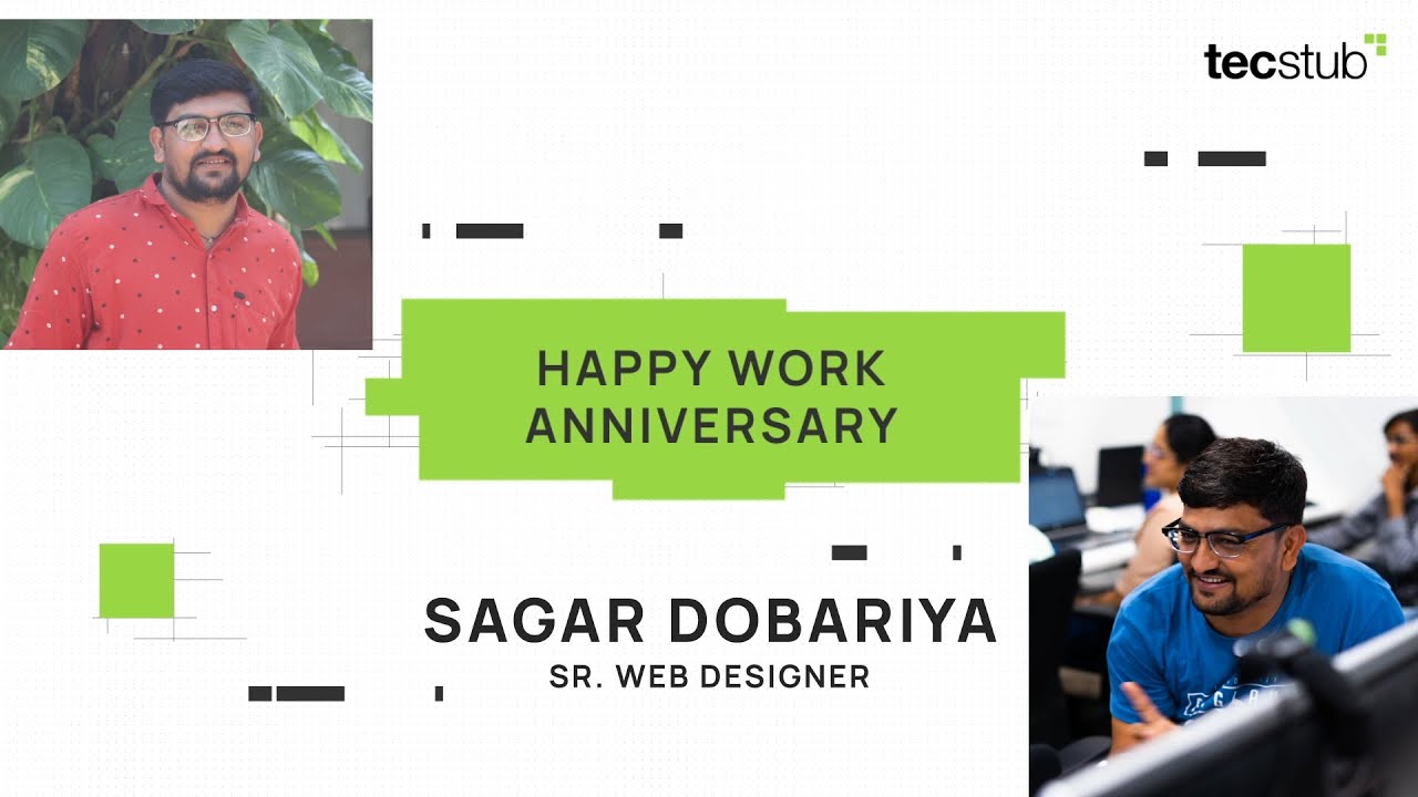 Celebrating Sagar Dobariya's 5 Years of Dedication and Hard Work at Tecstub