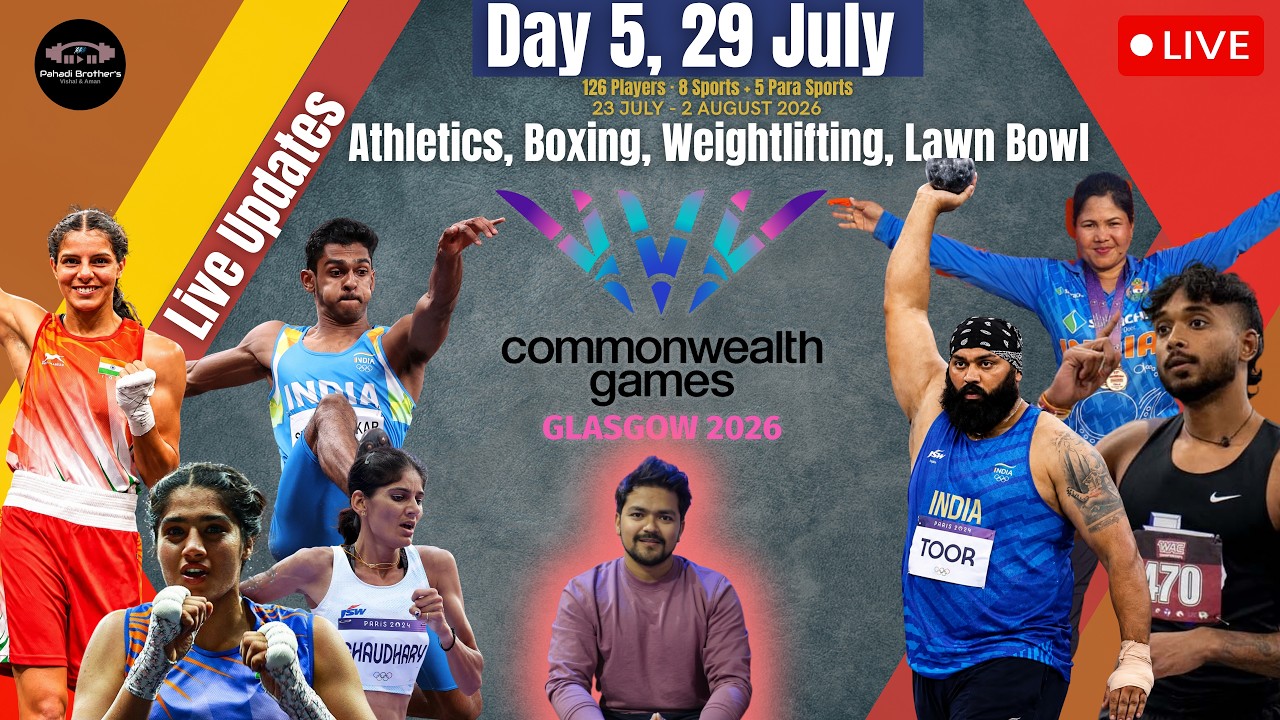 🔴Live : Commonwealth Games 2026 | Jaismine Lamboria | Murali Sreeshankar and Lokesh | Athletics