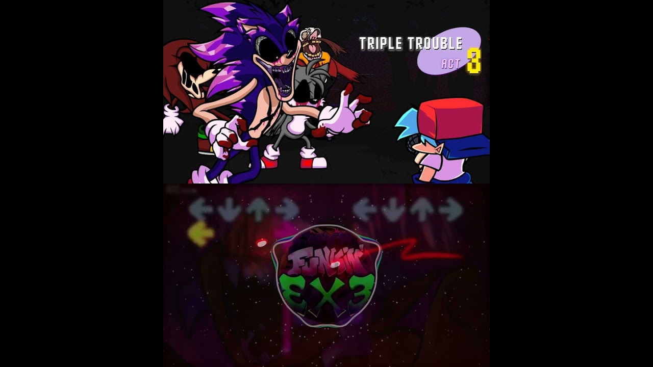 FNF - Three Times Three Beatdown - Triple Trouble Mashup (OG + B3)