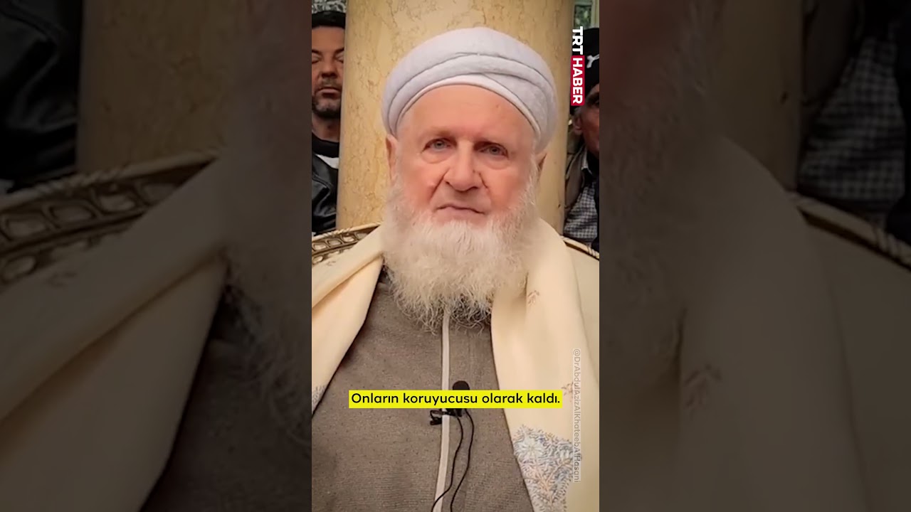 Suriyeli alim Abdulaziz El Hatib El Haseni, Cumhurbaşkanı Erdoğan'a dua etti.