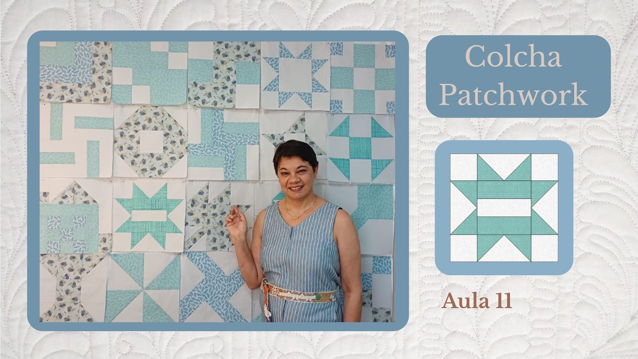 PARTE 11/21Patchwork Fácil #eightpointedstarblock  #patchwork #patchworkparainiciantes
