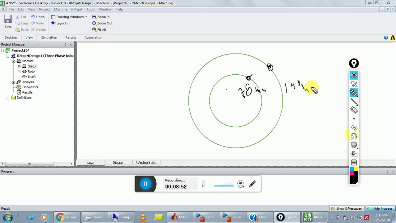 RMxprt,Maxwell 2D (Three-Phase Induction motor )