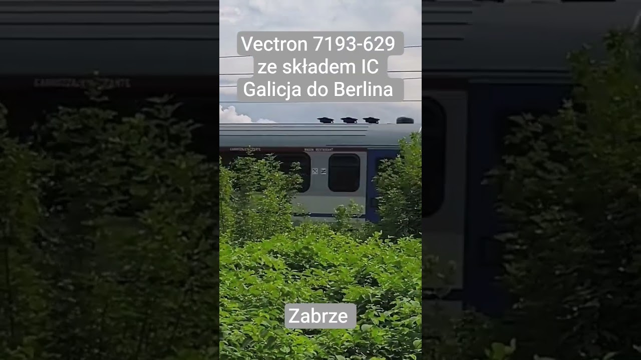 Vectron Beacon 7193-629 ze składem IC Galicja pędzi w kierunku Berlina #train #pkp #viral
