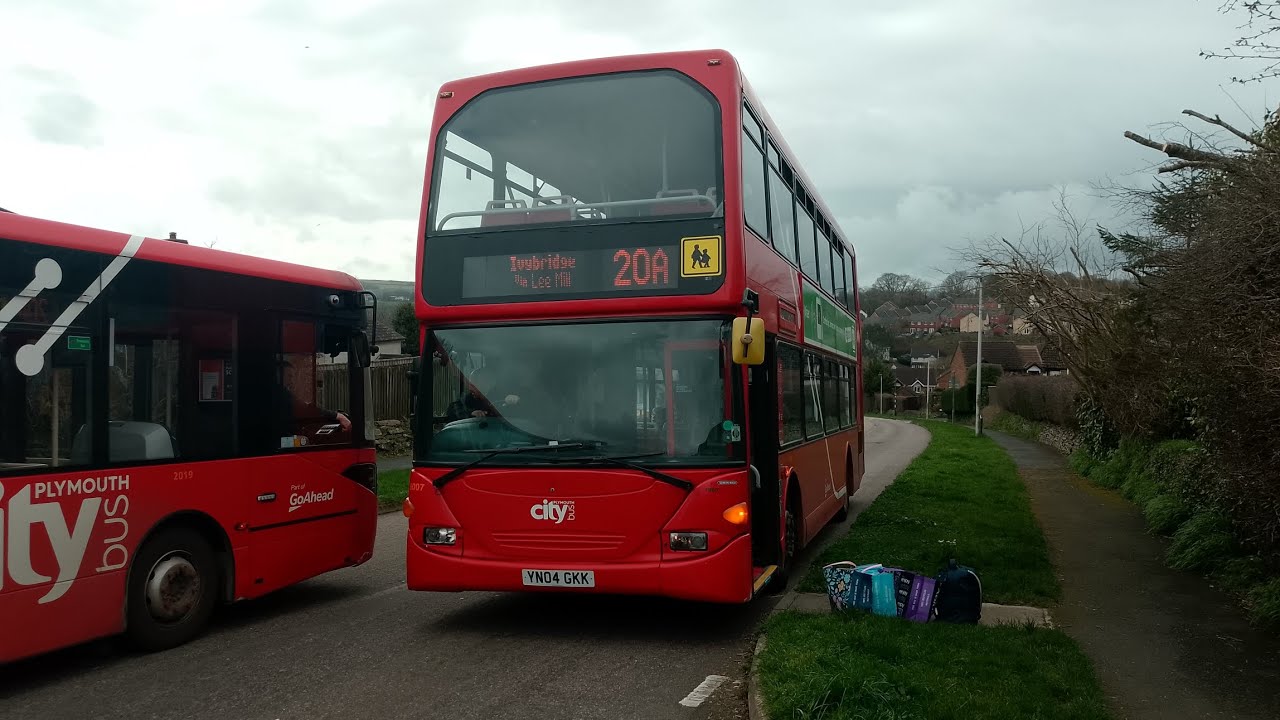Plymouth Citybus 6007, YN04GKK, 20A, to Ivybridge.