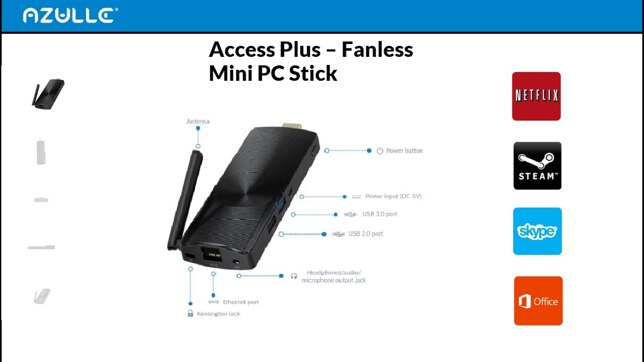 A PC That Fits in your Pocket! Azulle Access Plus &ndash; Fanless Mini PC Stick