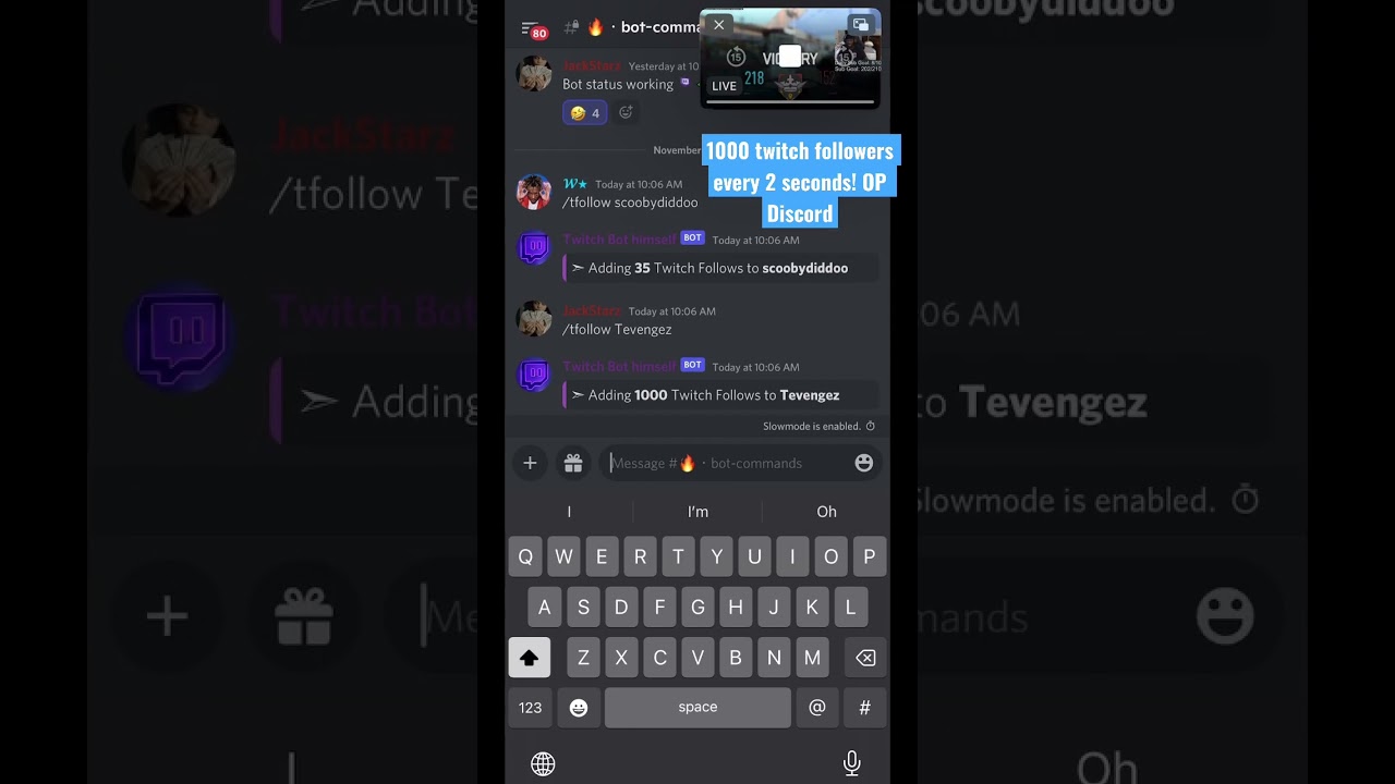 **NEW** Twitch followers discord get famous now, twitch follow bot join in bio