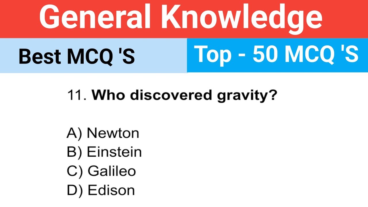 General knowledge Top 50 MCQ 'S Questions Part - 5 Best PYQ Practice set for all competitive exams 