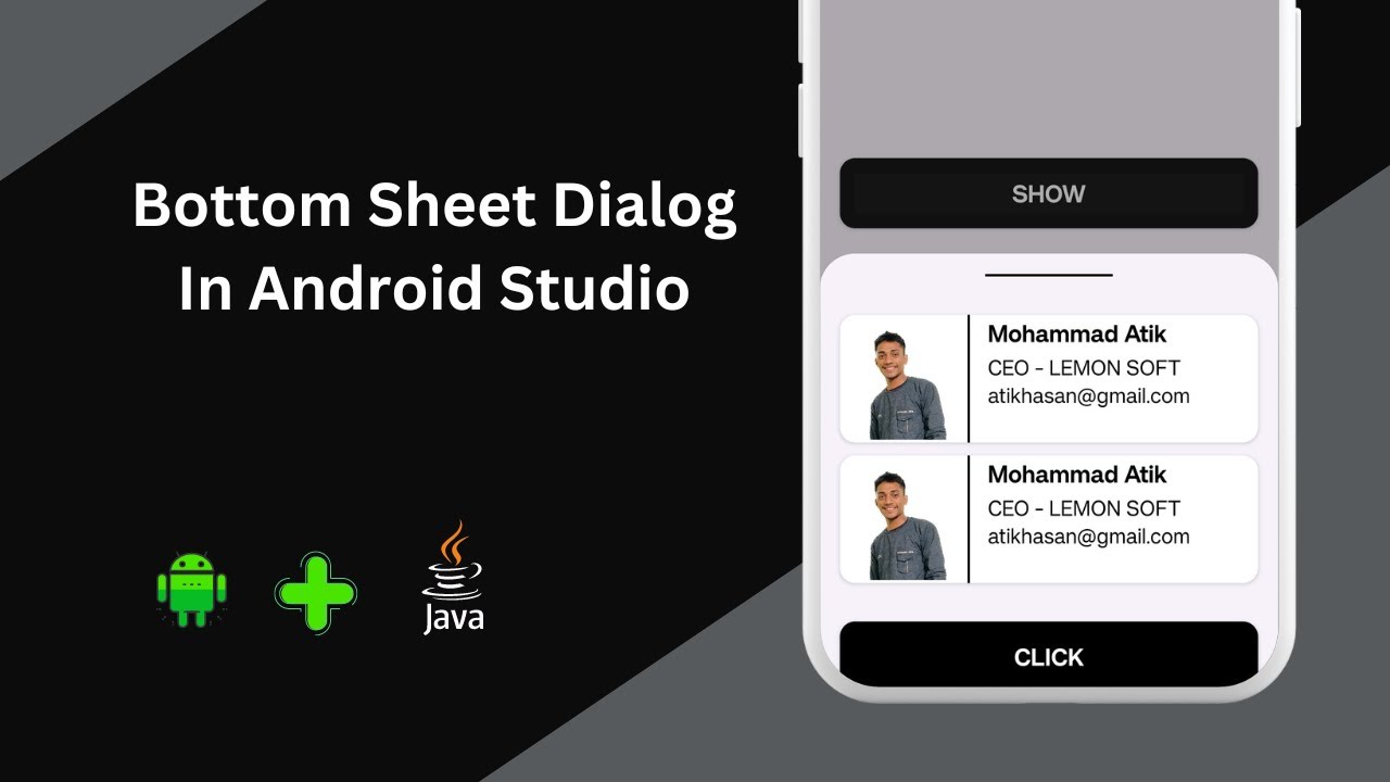 How to Implement Bottom Sheet dialog in android studio |Android bottom sheet tutorial