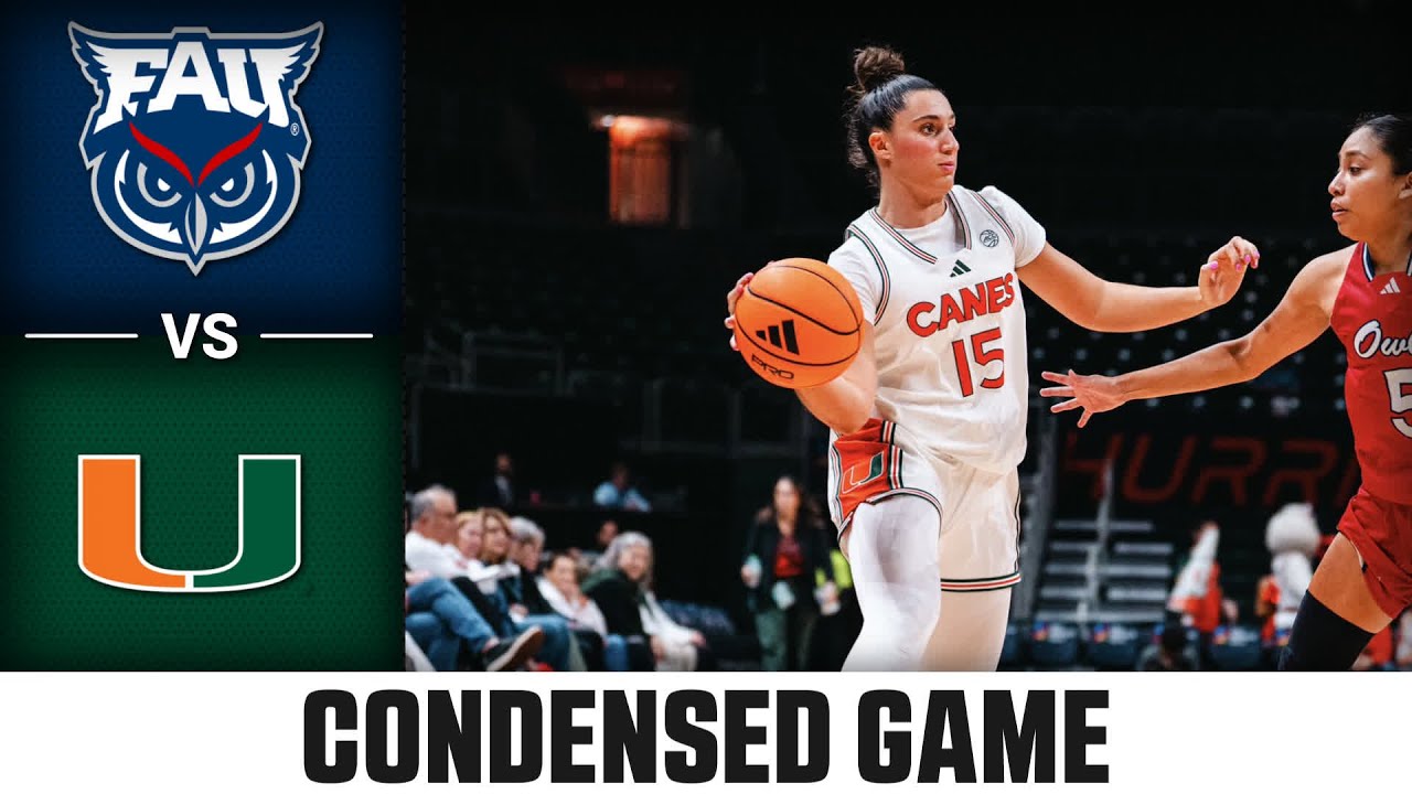 Florida Atlantic vs. Miami Condensed Game | 2025-26 ACC Women's Basketball