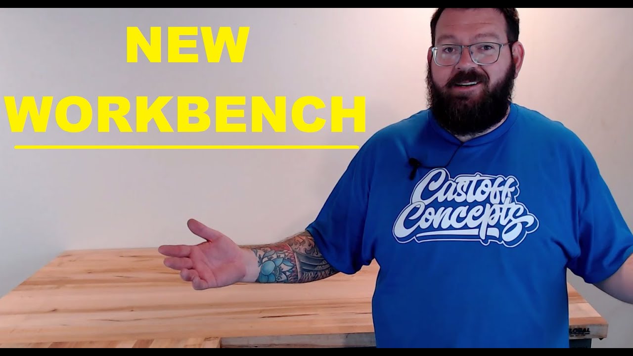 Unboxing and assembly of the new L-shaped workbench by Global Industrial - Castoff Concepts