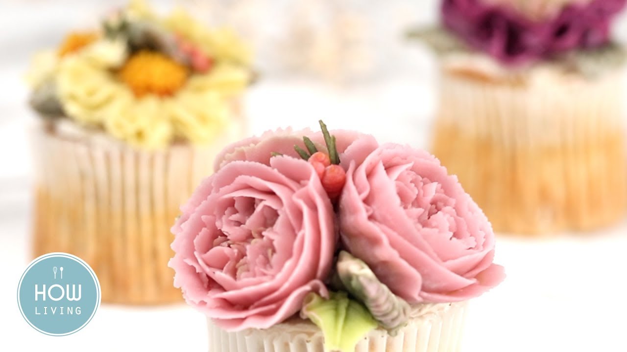 【韓式裱花教學】裱花嘴用法 奧斯汀玫瑰 Austin Rose Bean Paste Flower Piping │HowLiving美味生活