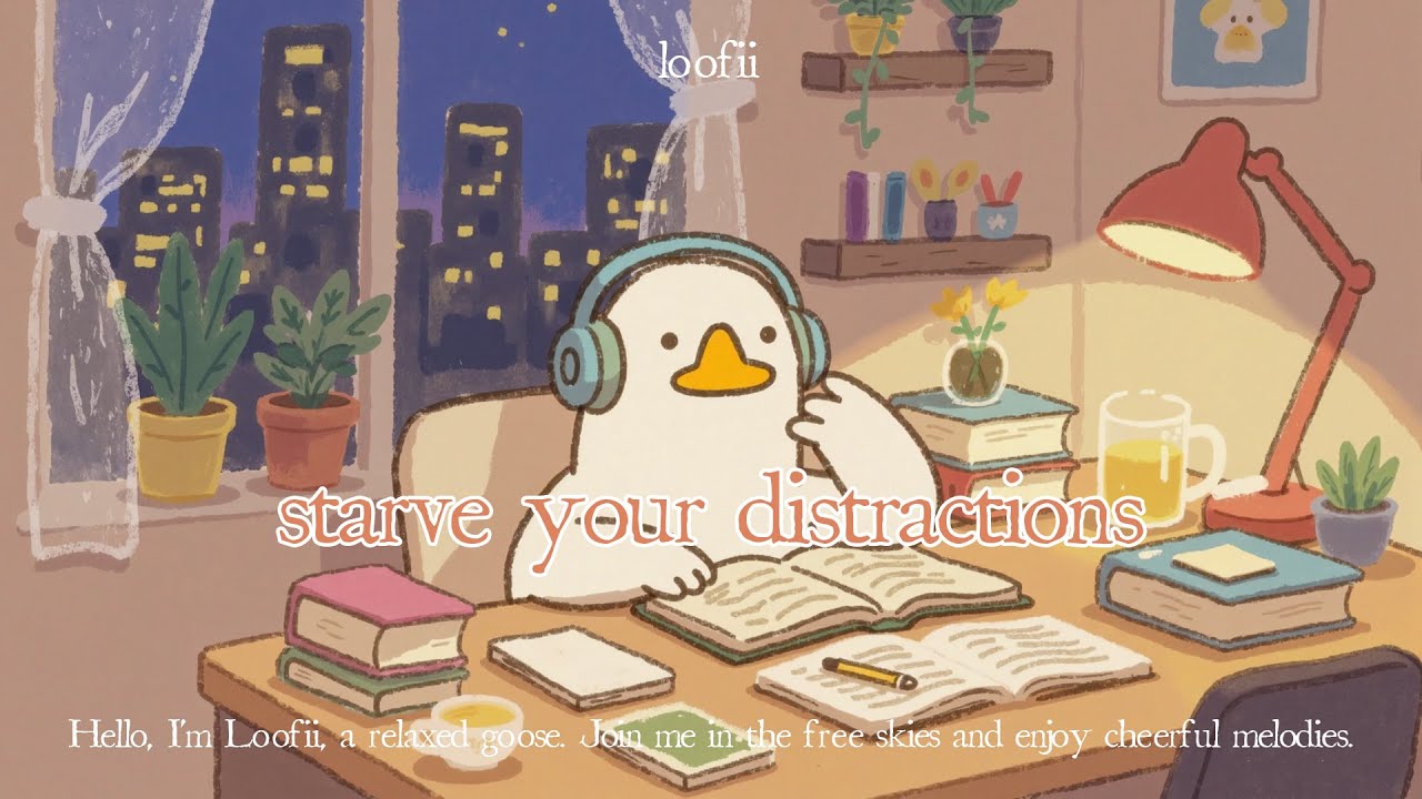 starve your distractions ~ feed your focus [lofi playlist with loofii goose]
