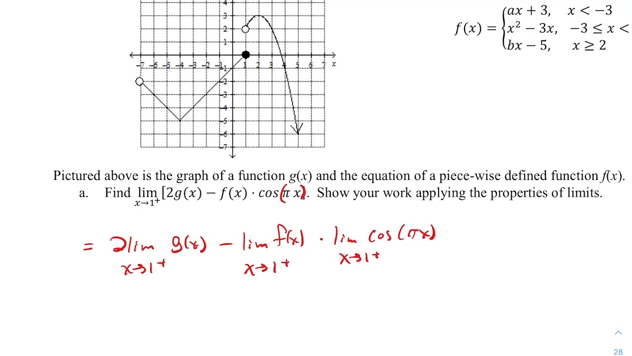 AP Calculus AB Unit 1 Free Response Practice
