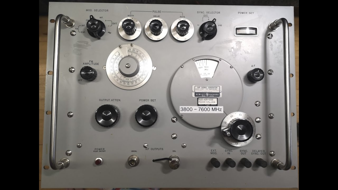 HP 618C SHF Signal Generator 3800 7600MHz test teardown