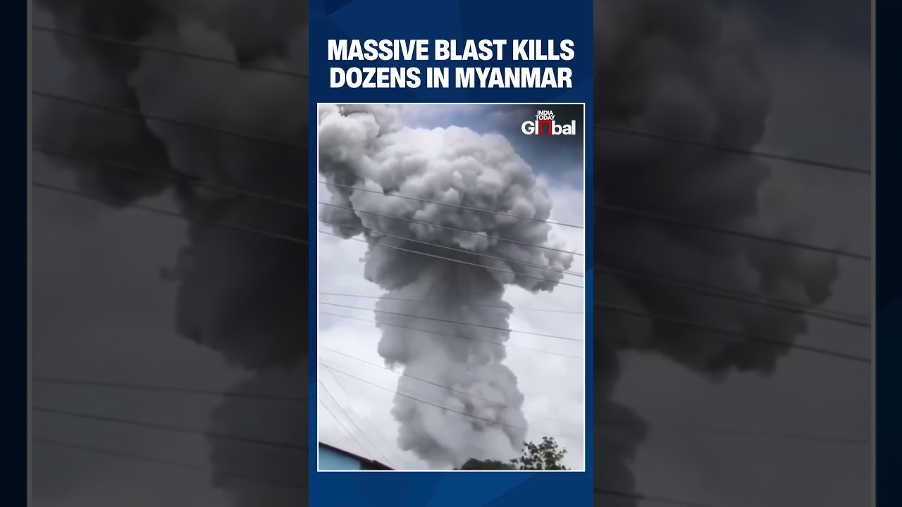 Deadly Myanmar Explosion Kills Over 45 as Mining Explosives Storage Site Erupts |#shorts