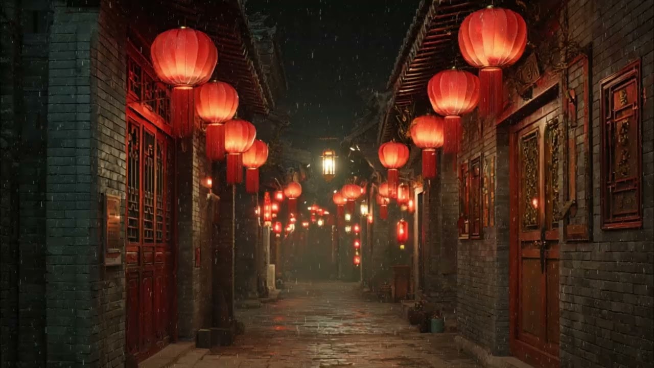 Beijing Lantern Alley 🌙 Late Qing Dynasty Night Ambience | LoFi Relaxation (1 Hour)