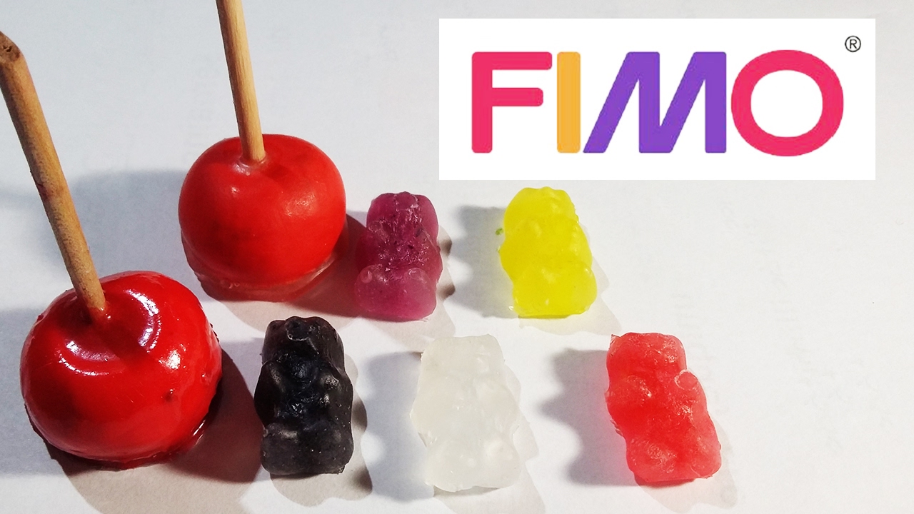 Tutoriel Fimo: Comment créer un ourson et une pomme d'amour