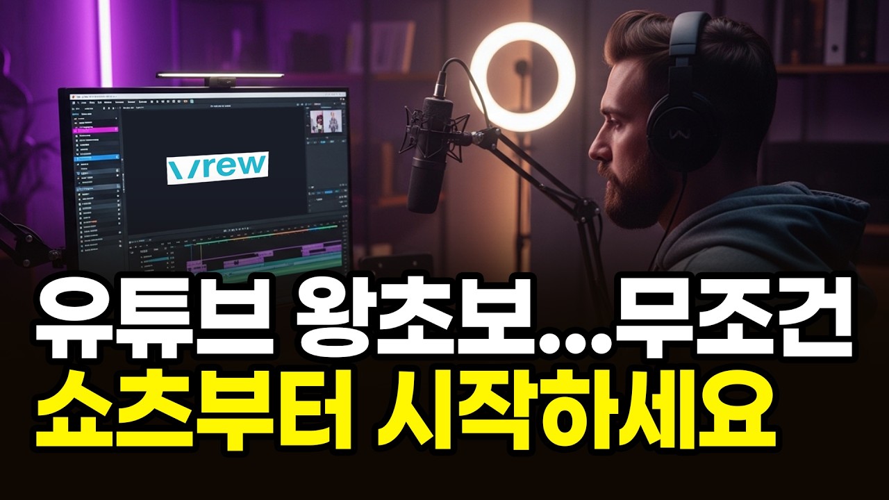 Vrew로 초간단 5분컷 쇼츠 만들기 (1)   #유튜브왕초보 #쇼츠제작 #브루 #유튜브자동화 #AI편집