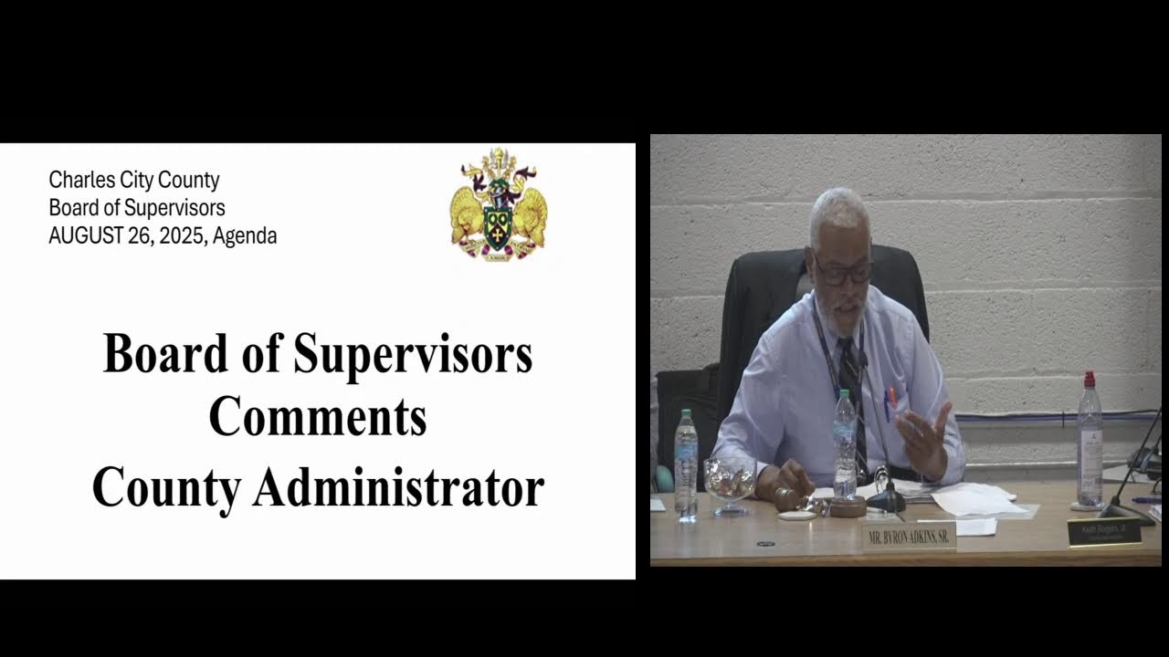 Charles City County BOS Meeting 8.26.25