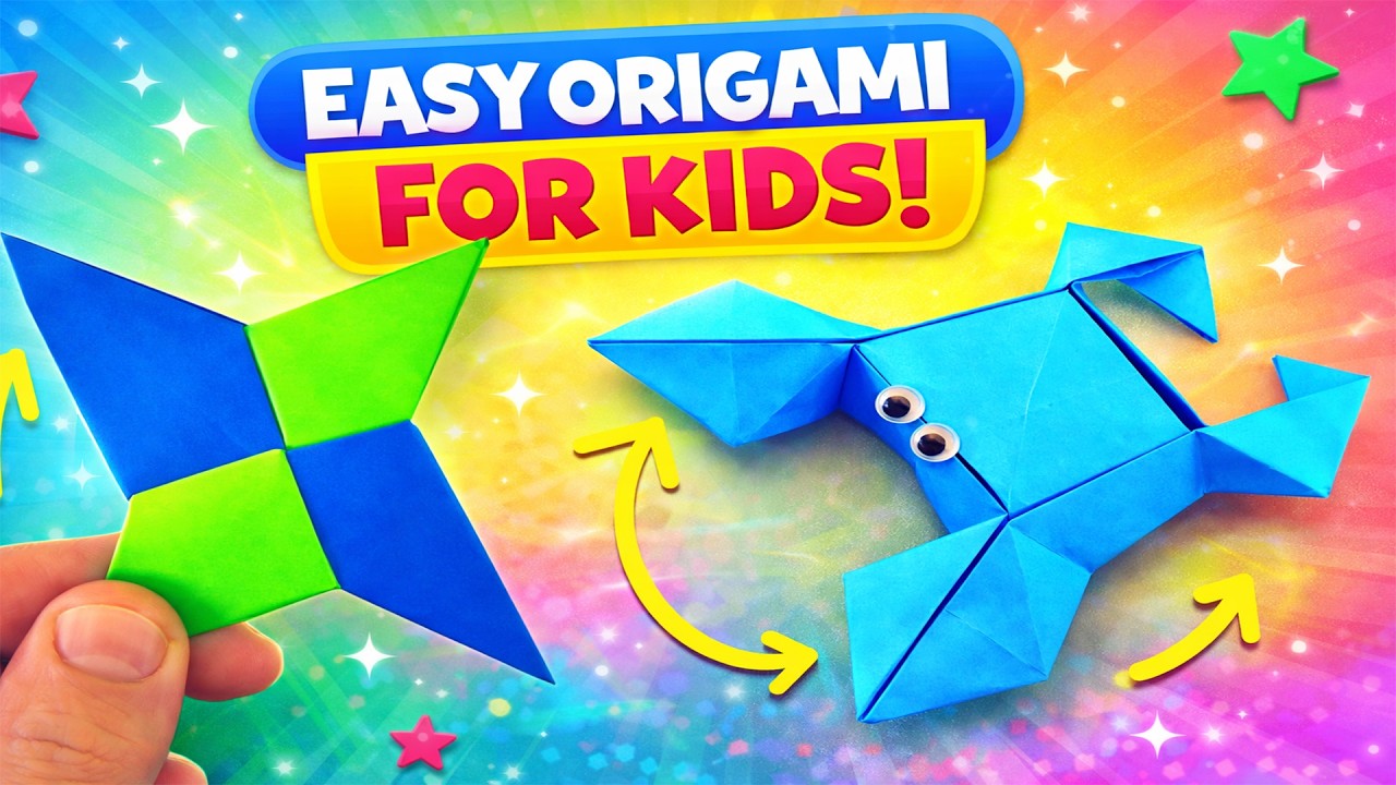 Easy Origami for Kids Step by Step | Ninja Star & Crab Tutorial