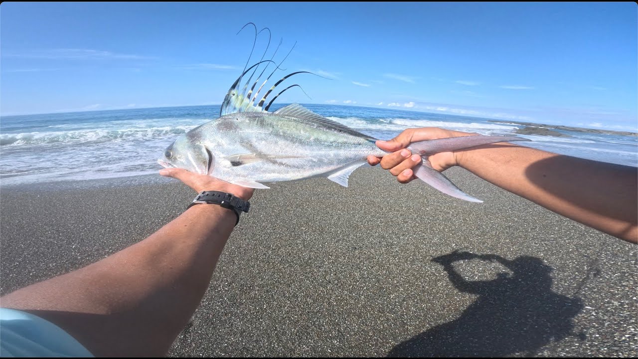 Fishing off the beach in Costa Rica