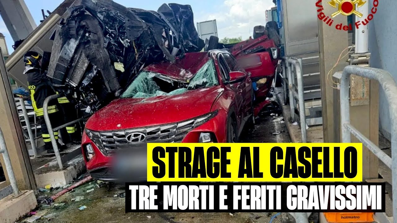 ULTIM'ORA STRAGE AL CASELLO DI ROSIGNANO SULL'A12: CI SONO 3 MORTI E FERITI GRAVISSIMI