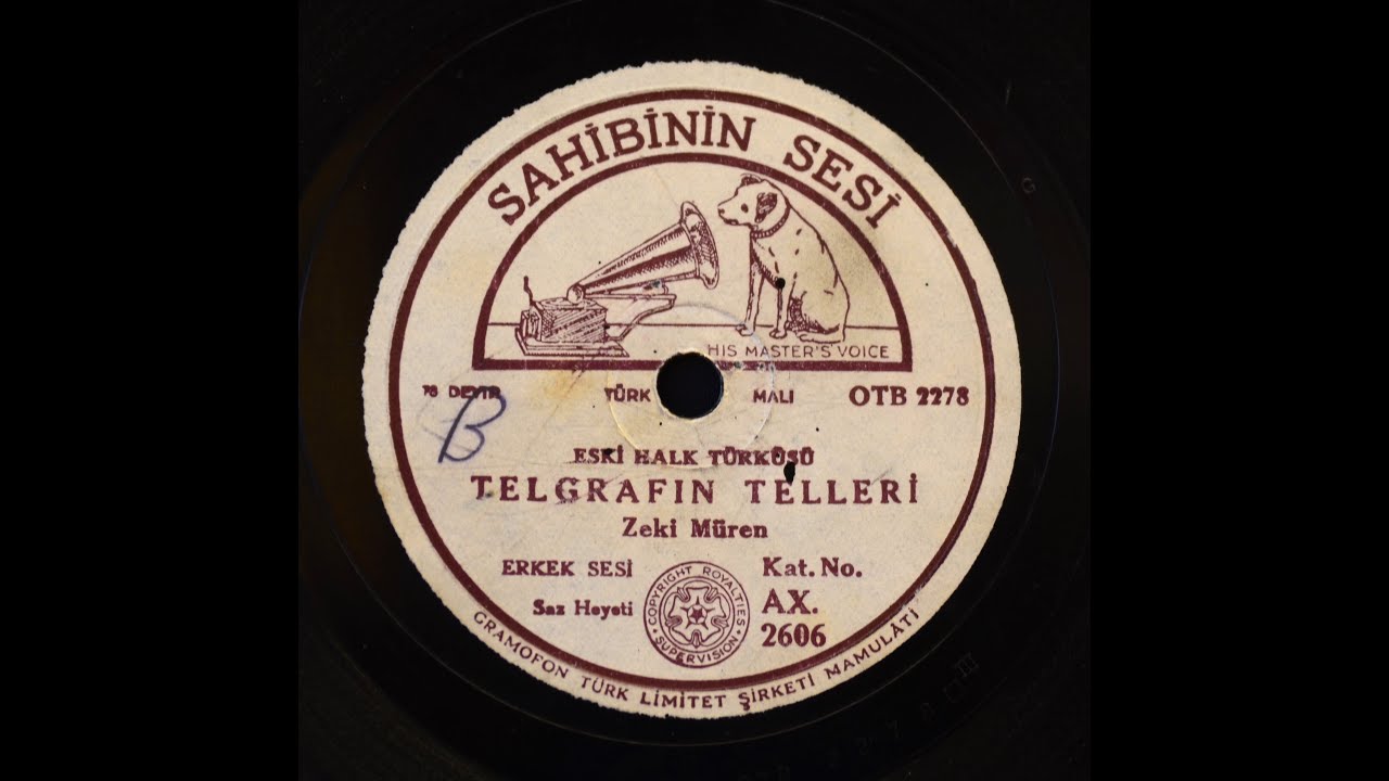 Zeki Müren -  Telgrafın tellerine - GERÇEK TAŞ PLAK KAYDI