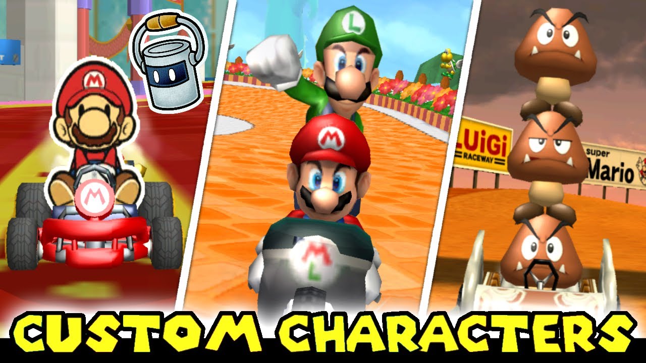3 Unique Custom Characters for Mario Kart Wii!