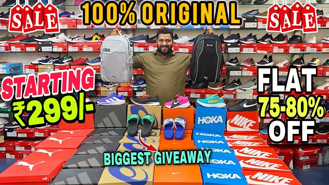 100% Original Shoes N Bags || ₹299/- 😱|| Discount up to 85% Off || Giveaway💥| Braded shoes in Mumbai