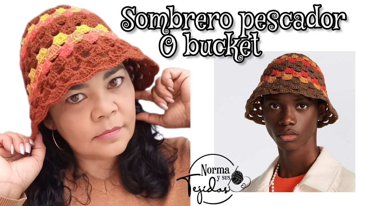 Sombrero Pescador o bucket hat estilo Dior #sombrerocrochet  #buckethat