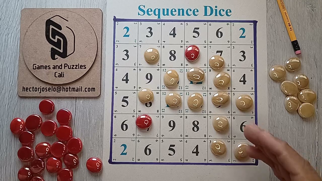Sequence Dice - Como jugar Dados de secuencia - 1001 juegos de mesa antiguos y nuevos