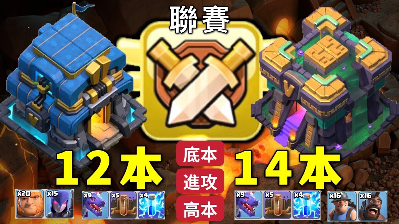 第677期 12本進攻14本 ！部落聯賽如何底本打高本｜陣型分享（clash of clans部落衝突）