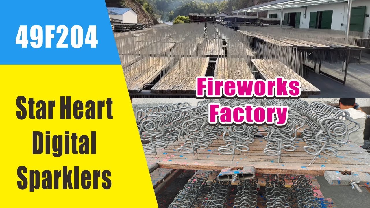 49F204 Sparklers Liuyang Manufacturer Fireworks Factory Handheld Star Heart Digital fireworks