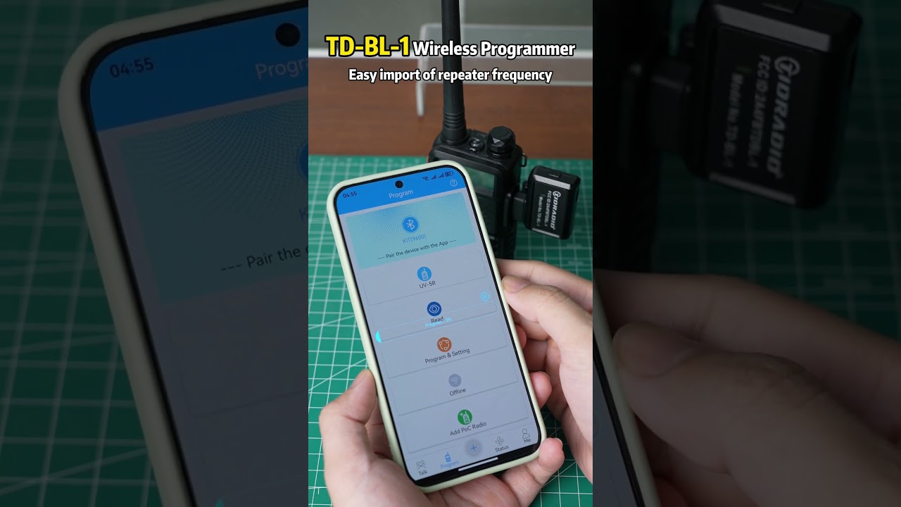 Wireless programmer connects to baofeng uv5r for programming #hamradiooperator #tidradio #baofeng
