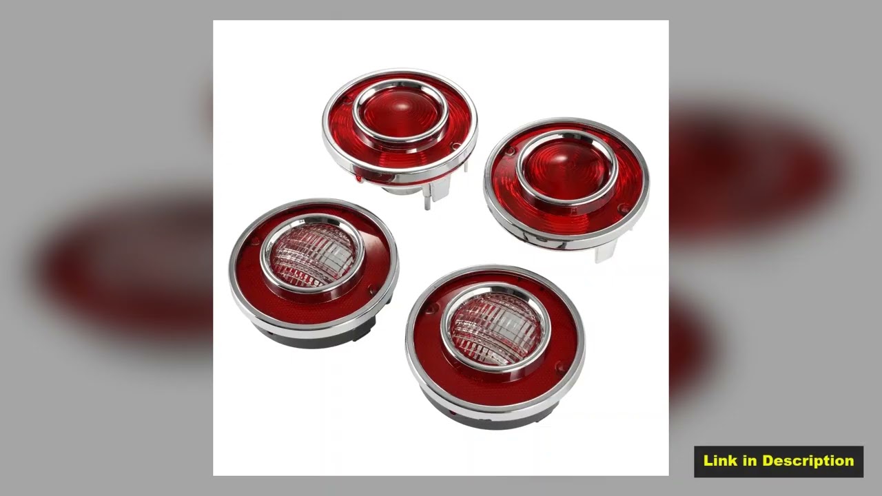 4PCS Tail Lights Backup Reverse Lights Kit For Chevrolet Corvette C3 57L19751979 Rear Light Red Len